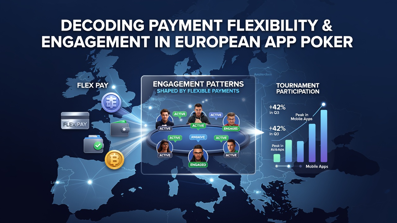 Grafiek die betalingsflexibiliteit in Europese poker apps illustreert