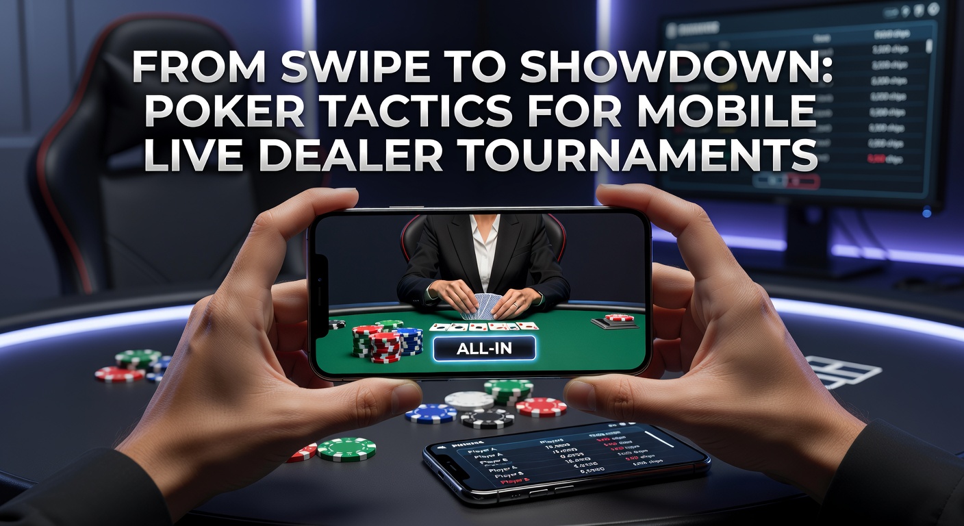 Live dealer deelt kaarten uit tijdens mobiel poker toernooi op tablet
