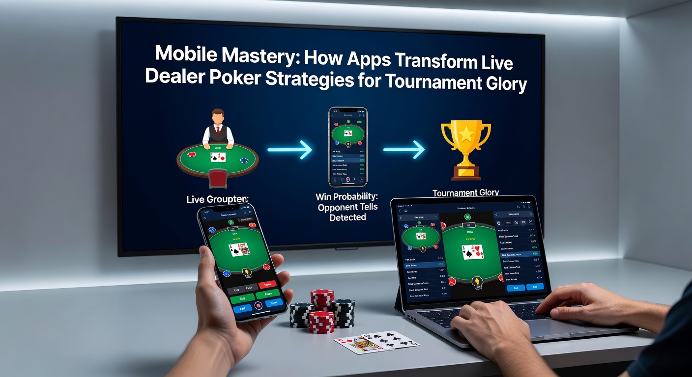 Grafiek met stijgende curves van mobiele poker winrates in toernooien, live dealer tafels op achtergrond