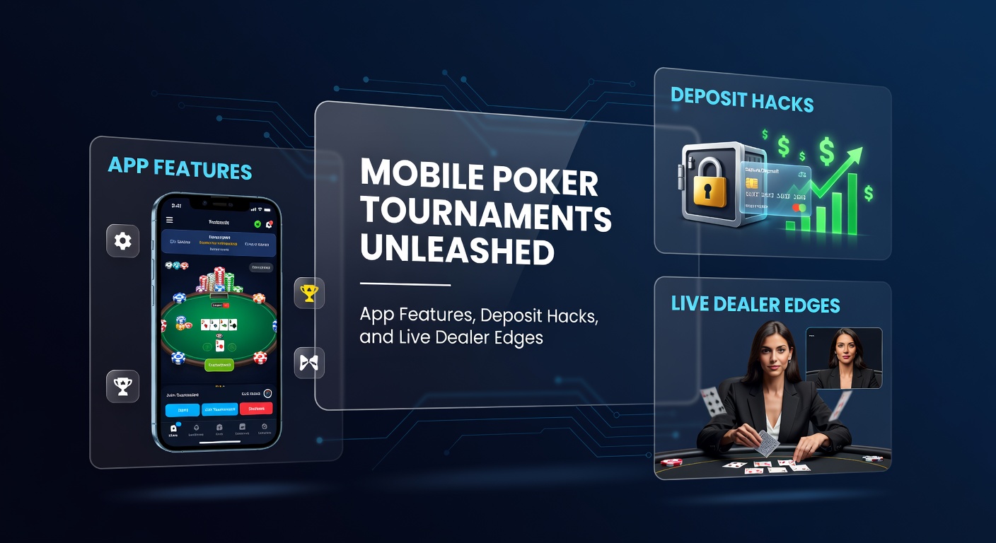 Live dealer aan een pokertafel met mobiele spelers die via app meekijken, kaarten vliegen over het scherm