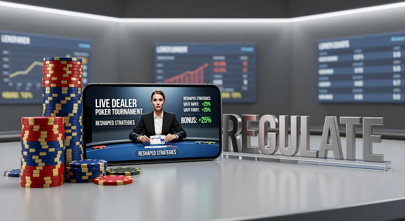 Live dealer die kaarten deelt aan mobiele spelers tijdens een Nederlands pokertoernooi, met fiches en app-interface zichtbaar